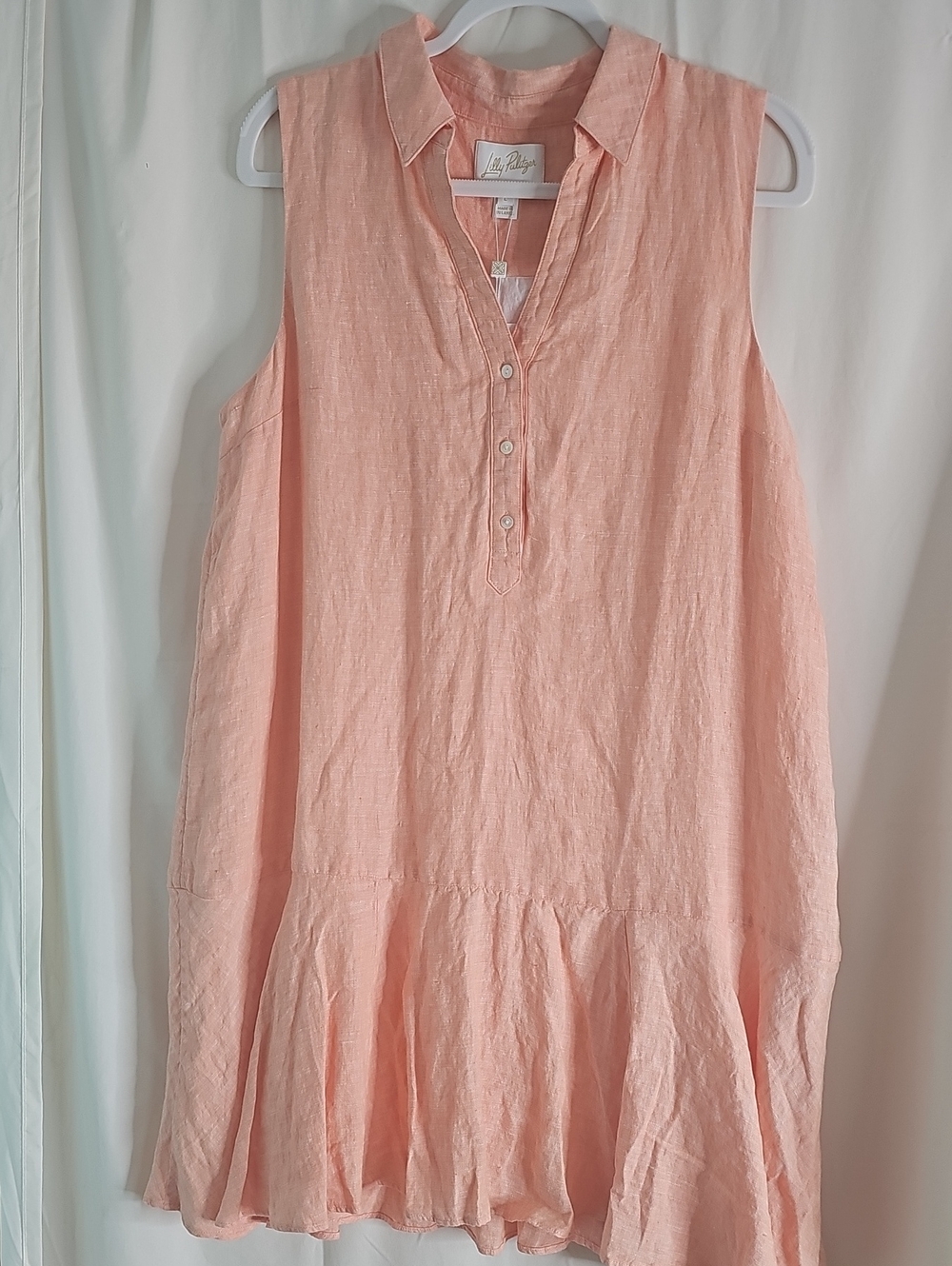 Lilly Pulitzer Peach Linen Top
